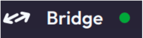 Bridge menu item with a green dot