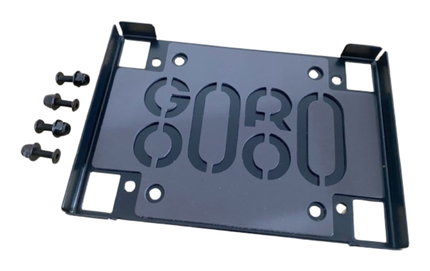 LIOBASE steel plate with its four screws and nuts