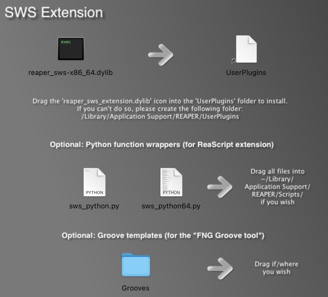 SWS Extension installer window