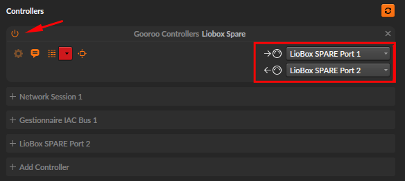 Extension with MIDI input and output assigned to the Liobox ports