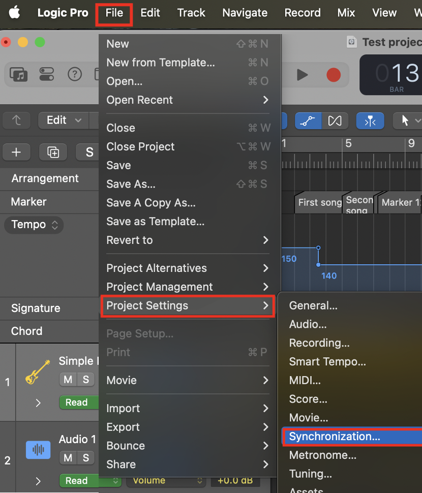 File → Project Settings → Synchronization