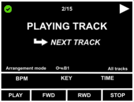 Play screen without the track number